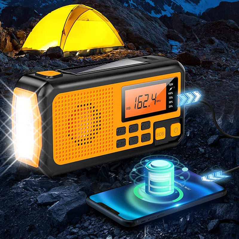Solar Hand-Crank Emergency Radio Multifunctional Radio USB port