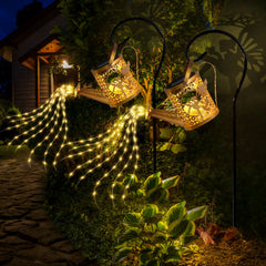 Solar Watering Can Lights Outdoor Garden Decor with Shepherd Hook