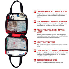 391-Piece First Aid Kit Medical Emergency Home Car Taxi Work Aid Bag