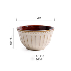 Relief Ceramic Tableware Set for Elegant European Dining