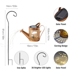 Solar Watering Can Lights Outdoor Garden Decor with Shepherd Hook