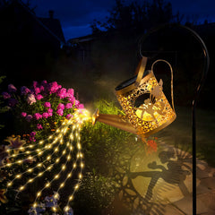 Solar Watering Can Lights Outdoor Garden Decor with Shepherd Hook