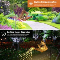 Solar Watering Can Lights Outdoor Garden Decor with Shepherd Hook