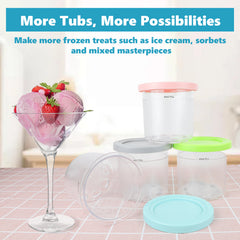 Nepfaivy Ice Cream Tubs For Ninja CREAMi