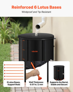 53 Gallon Rain Barrel Collapsible PVC Water Storage Tank