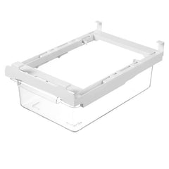Household Food-Grade Storage Container for Safe Food Storage - clear box with a white lid for food preservation.