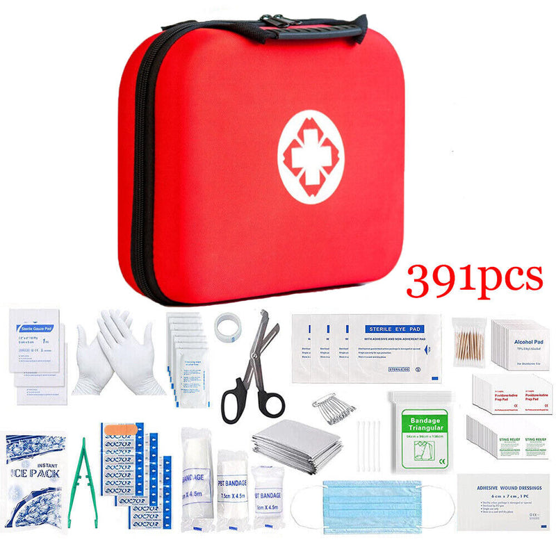 391-Piece First Aid Kit Medical Emergency Home Car Taxi Work Aid Bag