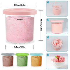 Nepfaivy Ice Cream Tubs For Ninja CREAMi
